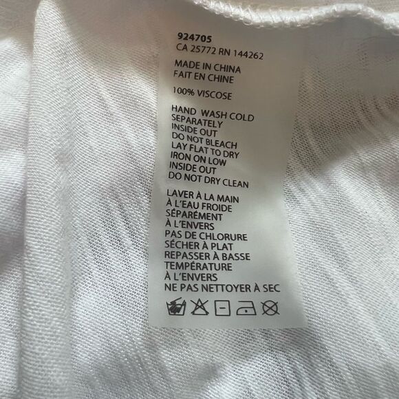 DEX White Racerback Lightweight Slit Back Casual Tank Top M - Picture 9 of 9